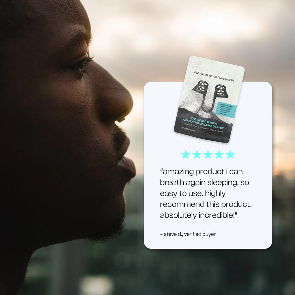 Five-star customer review of the Breathewave nasal dilator.